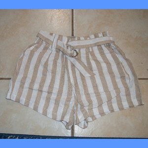 Striped High Waisted Soft Shorts